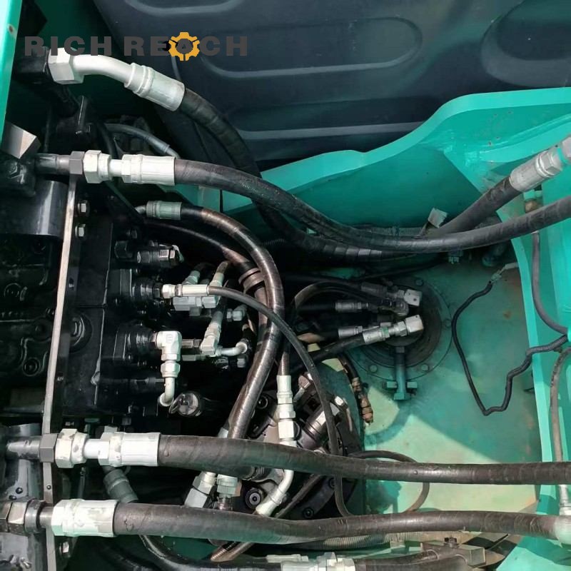 Boom cylinder and arm structure of a 2017 Kobelco SK130LC excavator, 500 hours, $20,833